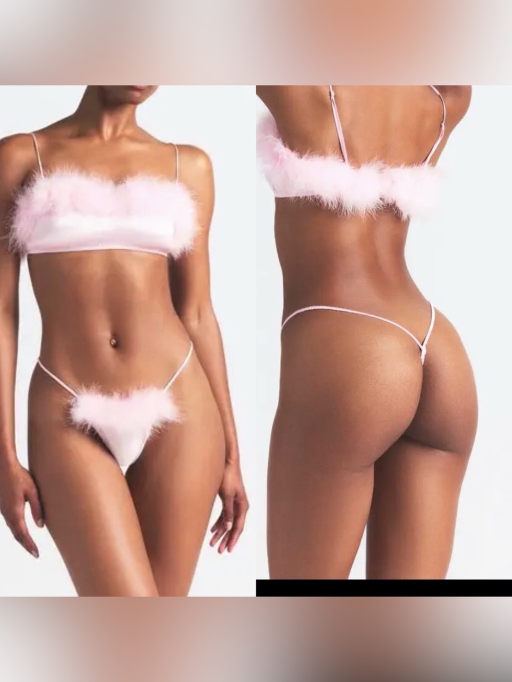 SKIMS SILK BUTTERFLY THONG STYLE: TH-THG-6450W COLOR: CHERRY BLOSSOM SIZE: S